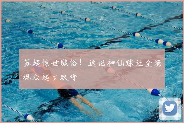 苏超惊世骇俗！这记神仙球让全场观众起立欢呼